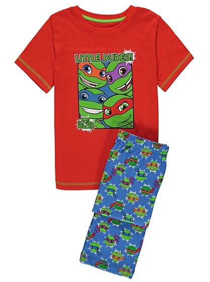 Kids Teenage Mutant Ninja Turtles Pyjama Set (4-13yrs) - Matalan