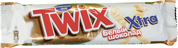 Twix белый, шоколадный батончик 55 г