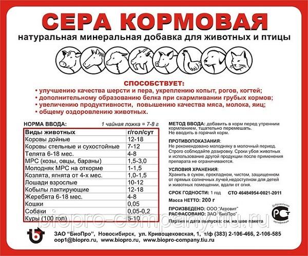 Срок годности серы