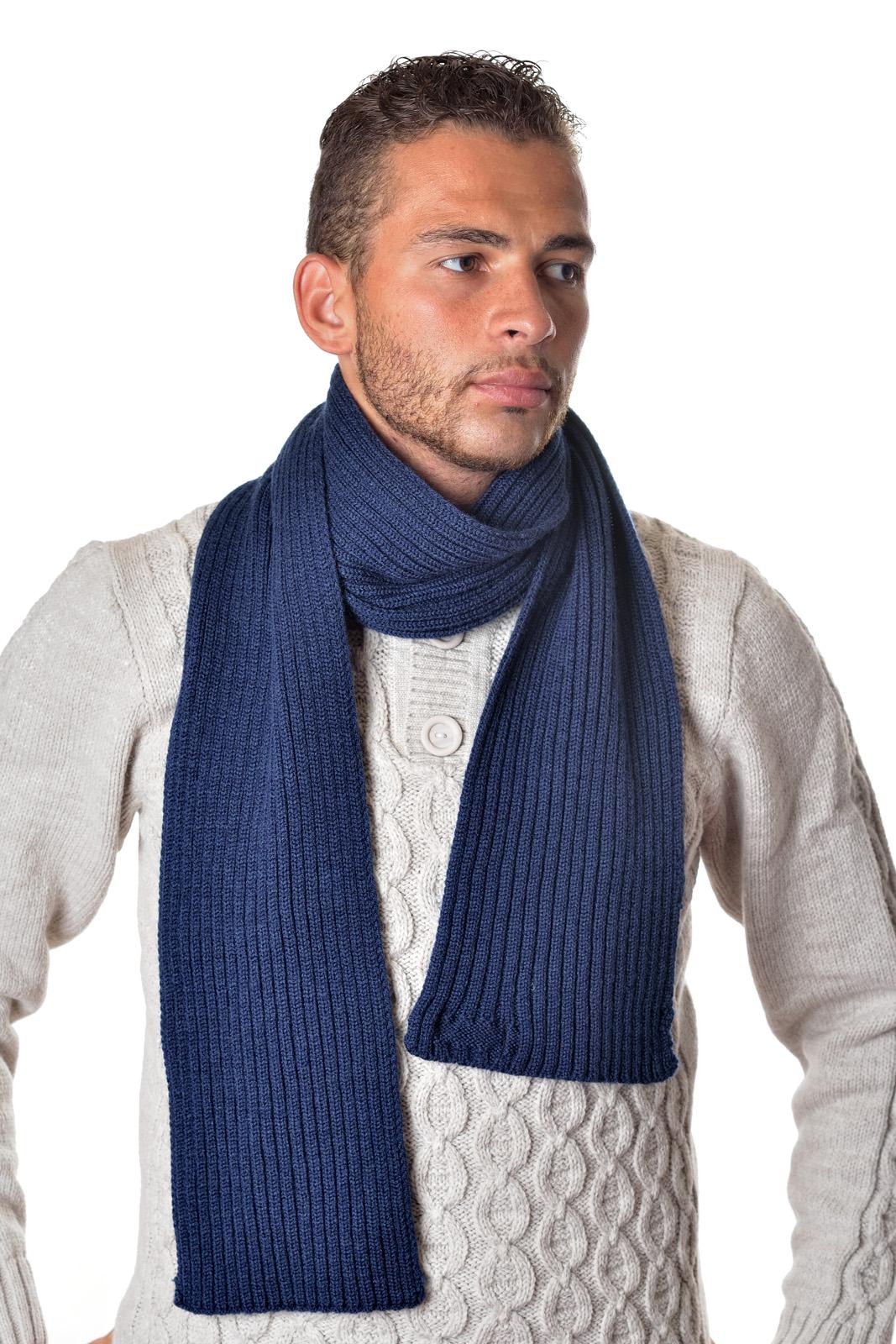 Как связать мужской шарф спицами